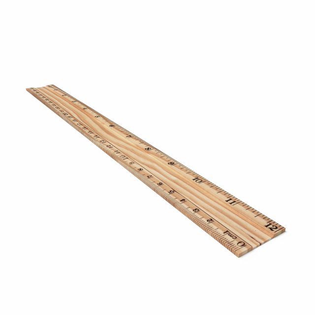 wooden ruler 3D 모델 .c4d .max .obj .3ds .fbx .stl .blend 