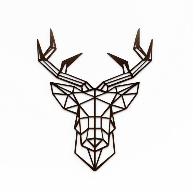3d wall art - deer head wall decoration model Modelo 3D .c4d .max .obj .3ds .fbx .stl .blend 