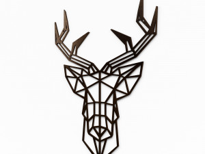 3d wall art - deer head wall decoration model Modelo 3D