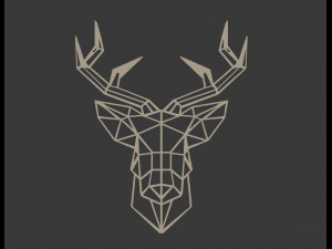3d wall art - deer head wall decoration model Modelo 3D