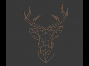 3d wall art - deer head wall decoration model Modelo 3D