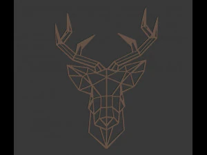 3d wall art - deer head wall decoration model 3D Model