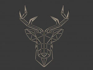 3d wall art - deer head wall decoration model 3D Model