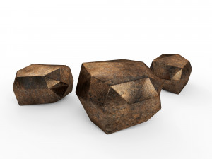 geometric seat set 3d 3D मॉडल