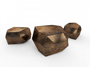 геометричний набір сидінь 3d 3D Модель