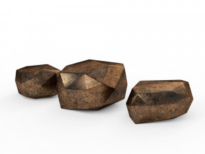 geometric seat set 3d 3D Model