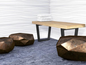 geometric seat set 3d 3D Model