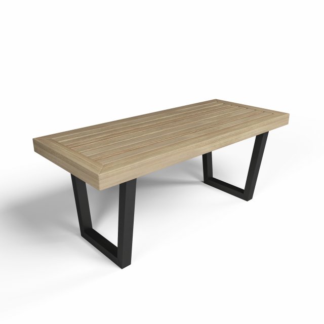 modern wooden bench 3D Model .c4d .max .obj .3ds .fbx .stl .blend 