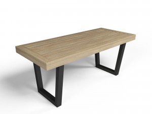 modern wooden bench 3D मॉडल