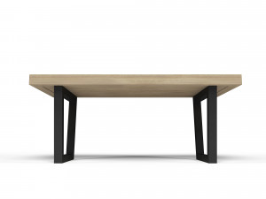 modern wooden bench 3D Model