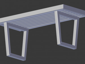 modern wooden bench 3D Model