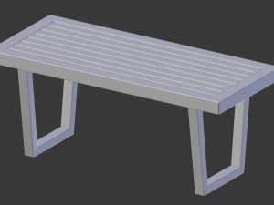 modern wooden bench 3D Model