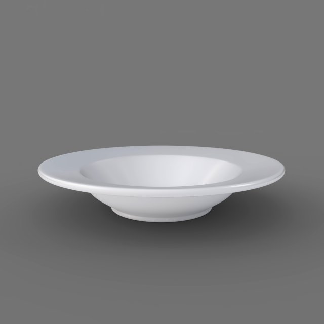 Soup bowl with plate clearance
