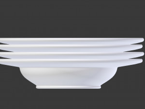 plates pack of 4 - soup bowls model Model 3D
