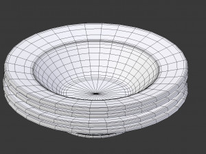 plates pack of 4 - soup bowls model Model 3D