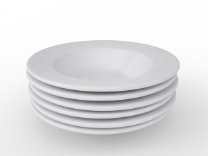 plates pack of 6 - soup bowls 3d Model 3D