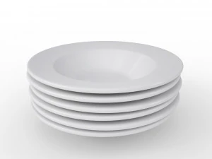 pacote de 6 pratos - tigelas de sopa 3d Modelo 3D