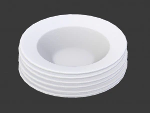 pacote de 6 pratos - tigelas de sopa 3d Modelo 3D