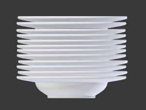 plates pack of 12 - soup bowls 3d 3D मॉडल