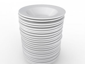 3d plates pack of 24 - soup bowls Modelo 3D