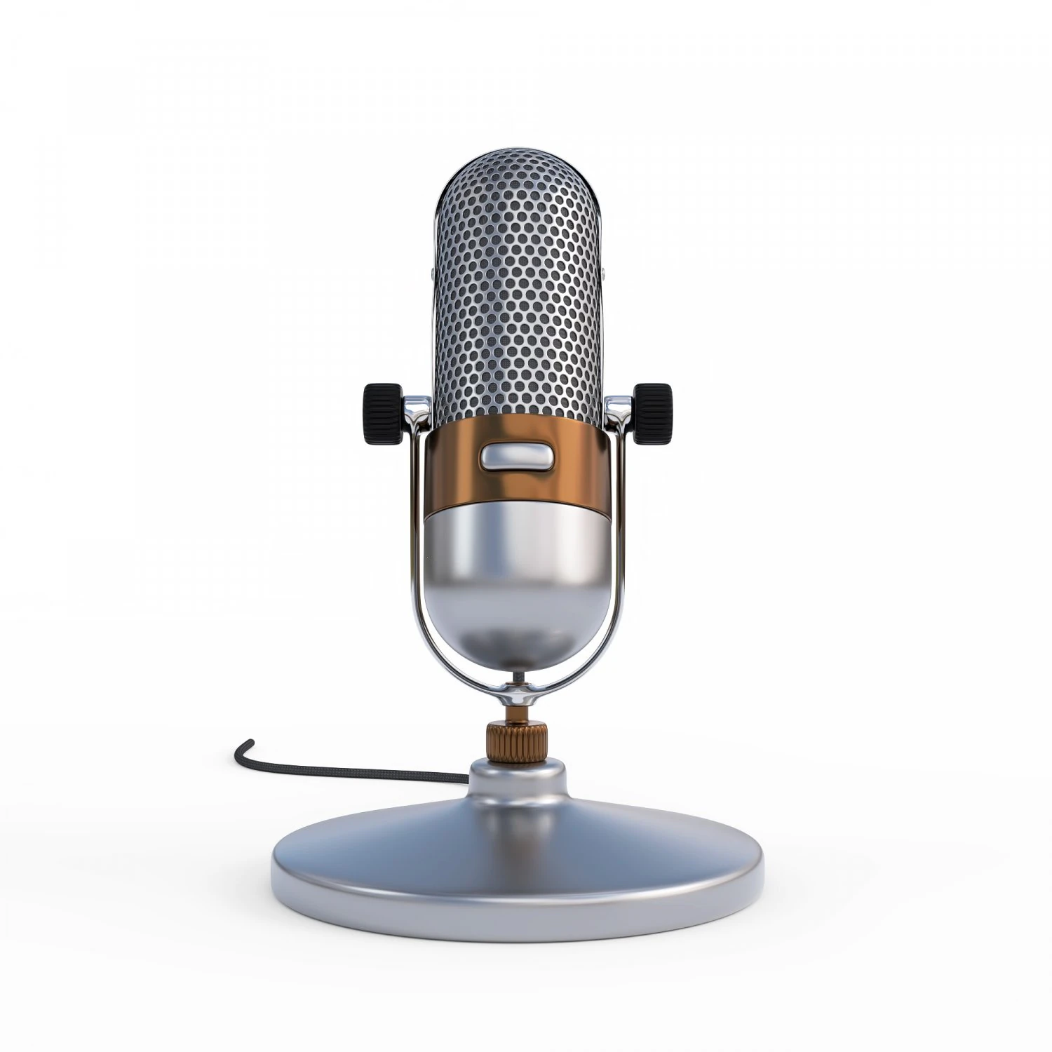 3d vintage microphone model 3D Model .c4d .max .obj .3ds .fbx .stl .blend 