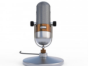 3d vintage microphone model 3D Model