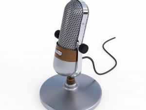 3d vintage microphone model 3D Model