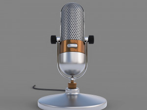 3d vintage microphone model 3D 모델