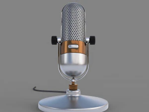 3d vintage microphone model 3D Model