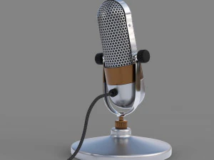 3d vintage microphone model 3D Model