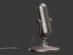 3d vintage microphone model 3D 모델