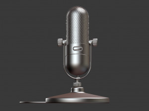 3d vintage microphone model 3D 모델