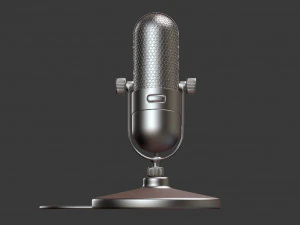 3d vintage microphone model 3D Model