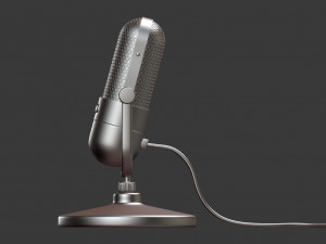 3d vintage microphone model 3D 모델