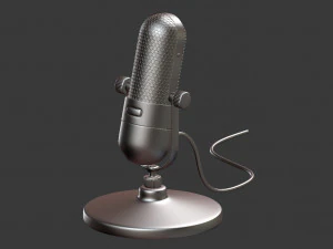 3d vintage microphone model 3D Model