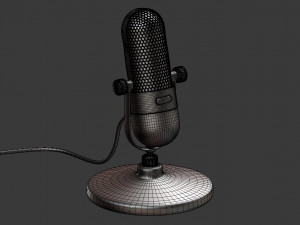 3d vintage microphone model 3D 모델