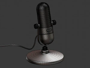 3d vintage microphone model 3D Model