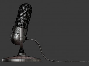 3d vintage microphone model 3D 모델