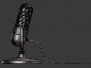 3d vintage microphone model 3D Model