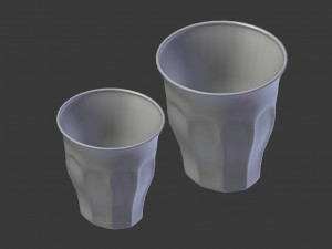retro coffee cups Model 3D