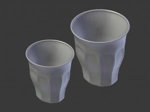 retro coffee cups 3D Model