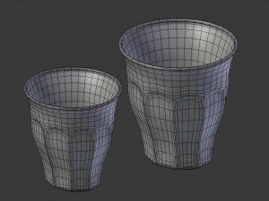 retro coffee cups Model 3D