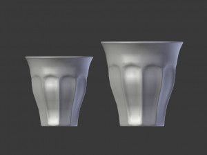 retro coffee cups Model 3D