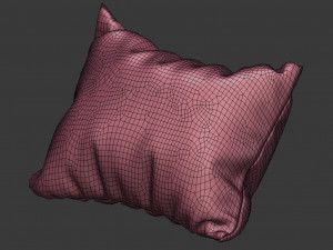 3d floral pillow model Modelo 3D