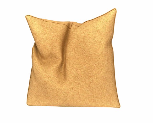 3d orange plain pillow 3D Model .c4d .max .obj .3ds .fbx .stl .blend