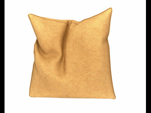 3d orange plain pillow Modelo 3D