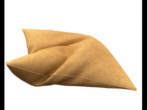 3d orange plain pillow 3D Model