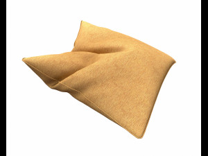 3d orange plain pillow 3D Model