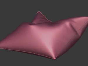 3d orange plain pillow 3D Model