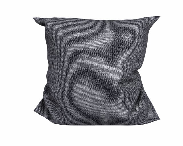 dark grey pillow model 3D 模型 .c4d .max .obj .3ds .fbx .stl .blend 